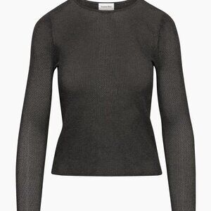 NWOT Aritzia Sunday Best Charcoal Knit Downtown Sweater Top, XS